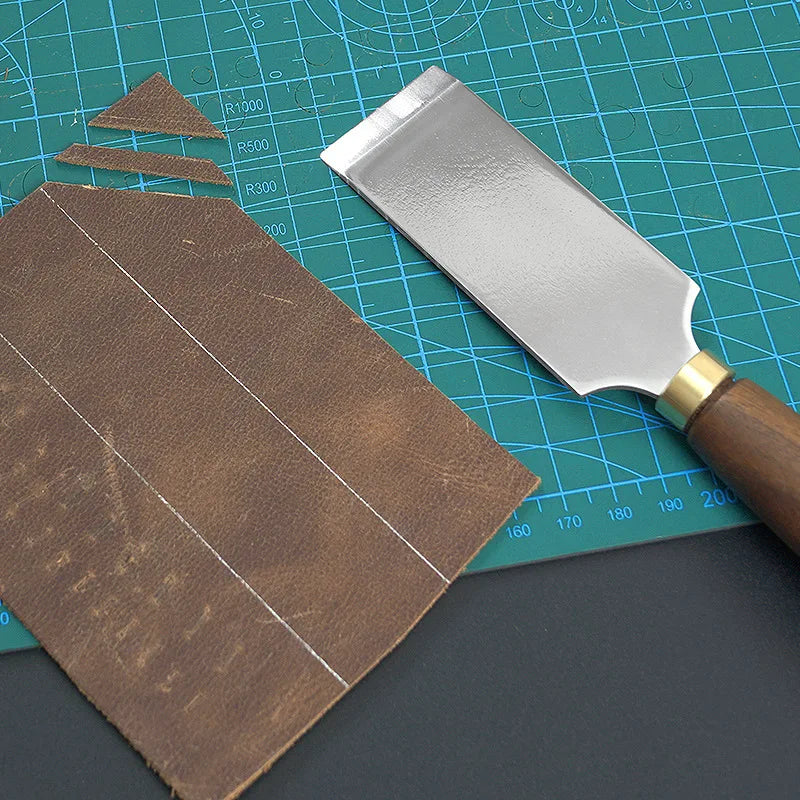 Japanese Style Leather Thinning Knife Hand Forged Leather Craft Tool for Carving Tanning Leather Art DIY Leatherworking Projects