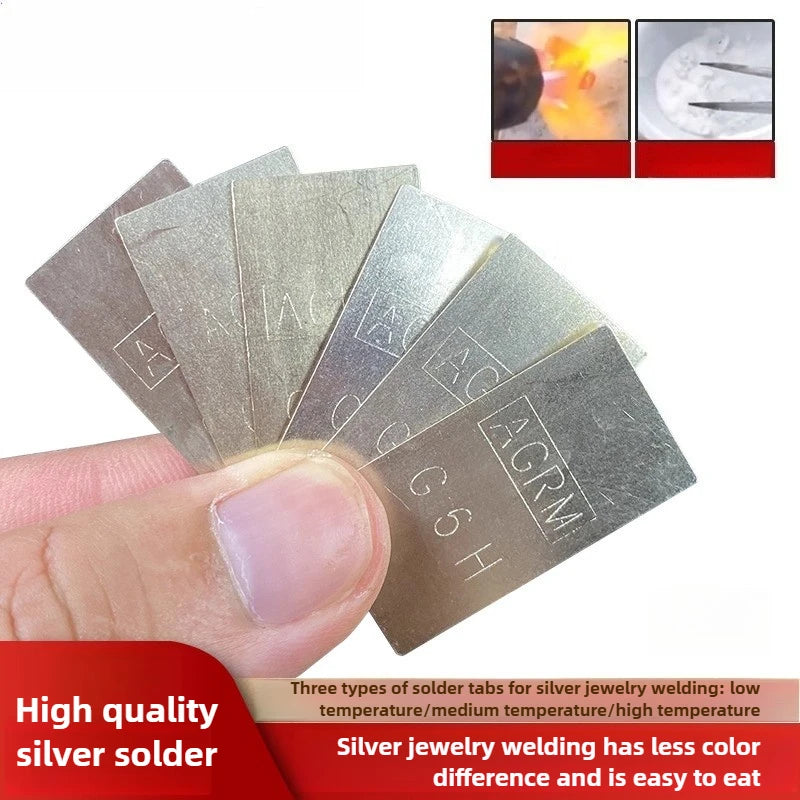 Silver Solder Wire & Sheet for Jewelry Making DIY Ring Bracelet Repair Multi Temp - Professional Easy to Use Soldering Craft Kit