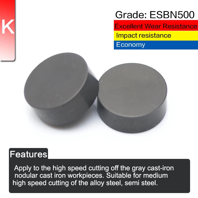 RNGN0603 RNGN0903 RNGN1203 RNGN1204 round CBN inserts PCBN turning tool cnc lathe cutter RNGN 0904 cubic boron nitride plate 2pc