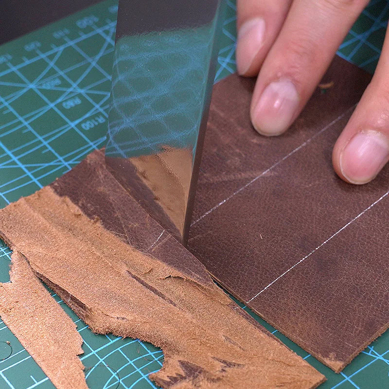 Japanese Style Leather Thinning Knife Hand Forged Leather Craft Tool for Carving Tanning Leather Art DIY Leatherworking Projects