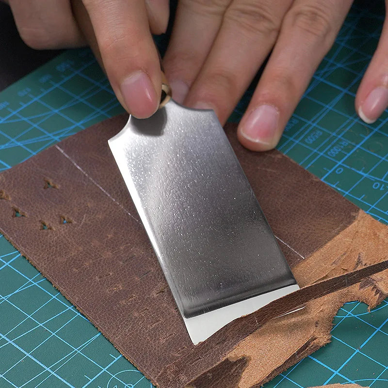 Japanese Style Leather Thinning Knife Hand Forged Leather Craft Tool for Carving Tanning Leather Art DIY Leatherworking Projects